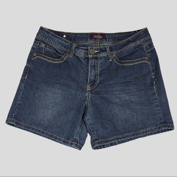 Royalty Jean Shorts Womens 12 Medium Wash Denim Shorts - Picture 1 of 11